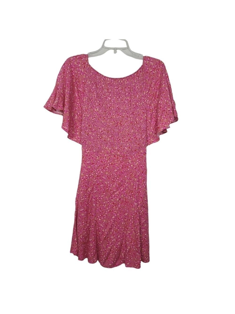 NWT Free People Florence Femme Combo Floral Back Lace Up Mini Dress XS